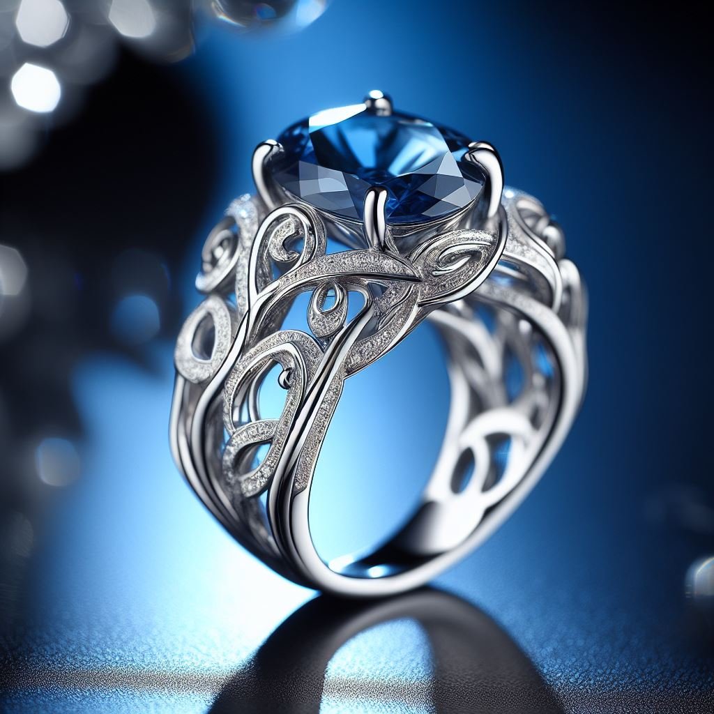 White gold ring by Sarah Netanya